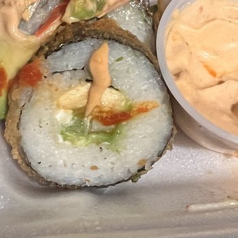 Sushinaloa - Idk what this is but it has a bunch of rice and notice the little bit of shrimp and avocado in the middle . - Sushi Bars Near Me - Lynwood, California Sushinaloa - Idk what this is but it has a bunch of rice and notice the little bit of shrimp and avocado in the middle . - Sushi Bars Near Me - Lynwood, California