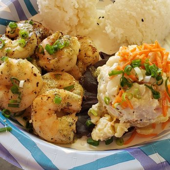 Sleeping Giant Grill - Grilled Shrimp Plate with Macaroni Salad and White Rice. - Seafood Near Me - Kapaa, Hawaii Sleeping Giant Grill - Grilled Shrimp Plate with Macaroni Salad and White Rice. - Seafood Near Me - Kapaa, Hawaii
