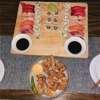Shinkai Sushi - Harmony set, Chicken Kara-age, Spicy Tuna Roll - Sushi Bars Near Me - Dublin, California