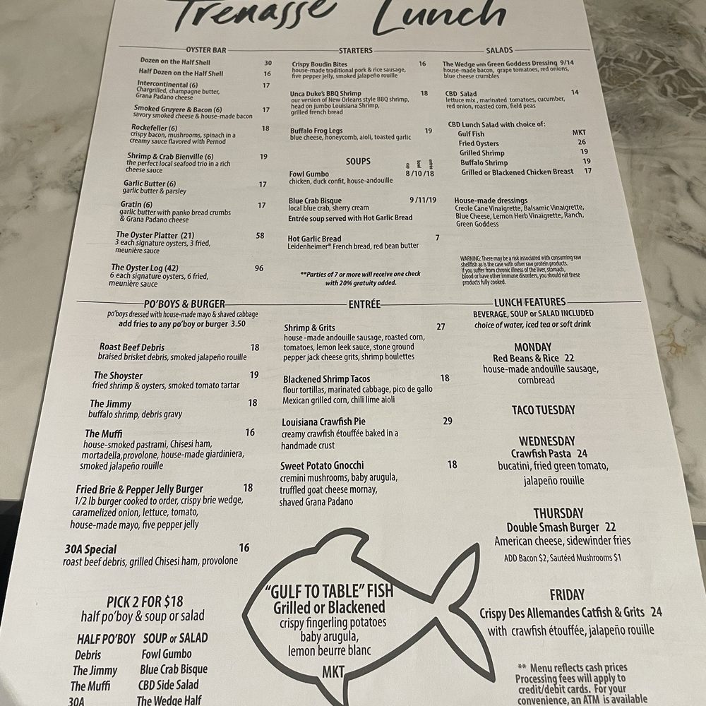 Trenasse - Menu - Wine Bars Near Me - New Orleans, Louisiana Trenasse - Menu - Wine Bars Near Me - New Orleans, Louisiana
