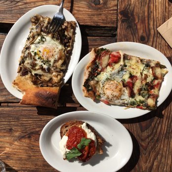 Gjusta - "Pizzas" or flatbreads and cheese and tomato toast - Bakeries Near Me - Venice, California Gjusta - "Pizzas" or flatbreads and cheese and tomato toast - Bakeries Near Me - Venice, California