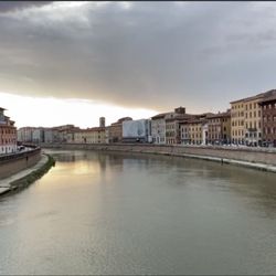 Ponte Di Mezzo - View from Ponte di Mezzo over Arno River. Pisa