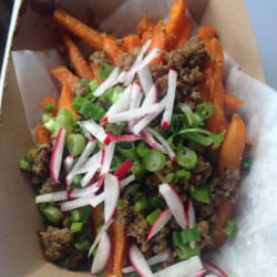 Beef Sisig Sweet Potato Fries