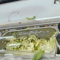 Subway - Extremely bad lettuce this is one of multiple containers of veggies that were fully turned