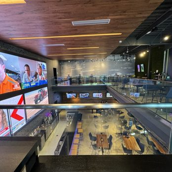 Topgolf - 2nd floor inside view of first floor - Golf Near Me - Pompano Beach, Florida Topgolf - 2nd floor inside view of first floor - Golf Near Me - Pompano Beach, Florida