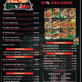 Mariscos Sinaloa - Menu - Seafood Near Me - Fort Worth, Texas Mariscos Sinaloa - Menu - Seafood Near Me - Fort Worth, Texas