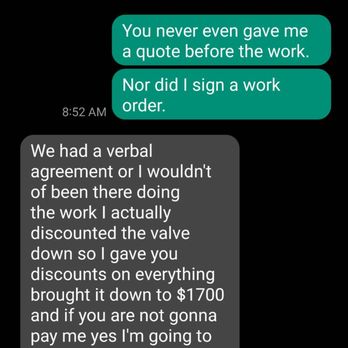 Naper Lawn Works - a text message from a friend - Landscaping Near Me - Plainfield, Illinois