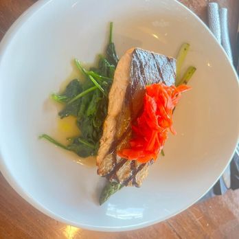 Joia Beach - The salmon wasn't anything to write home about but it was definitely  to look at tasted good. - Modern European Near Me - Miami, Florida