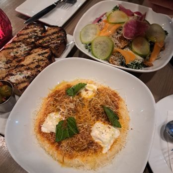 Nicks On Broadway - Meatballs and polenta, focaccia, and Caesar salad - New American Near Me - Providence, Rhode Island