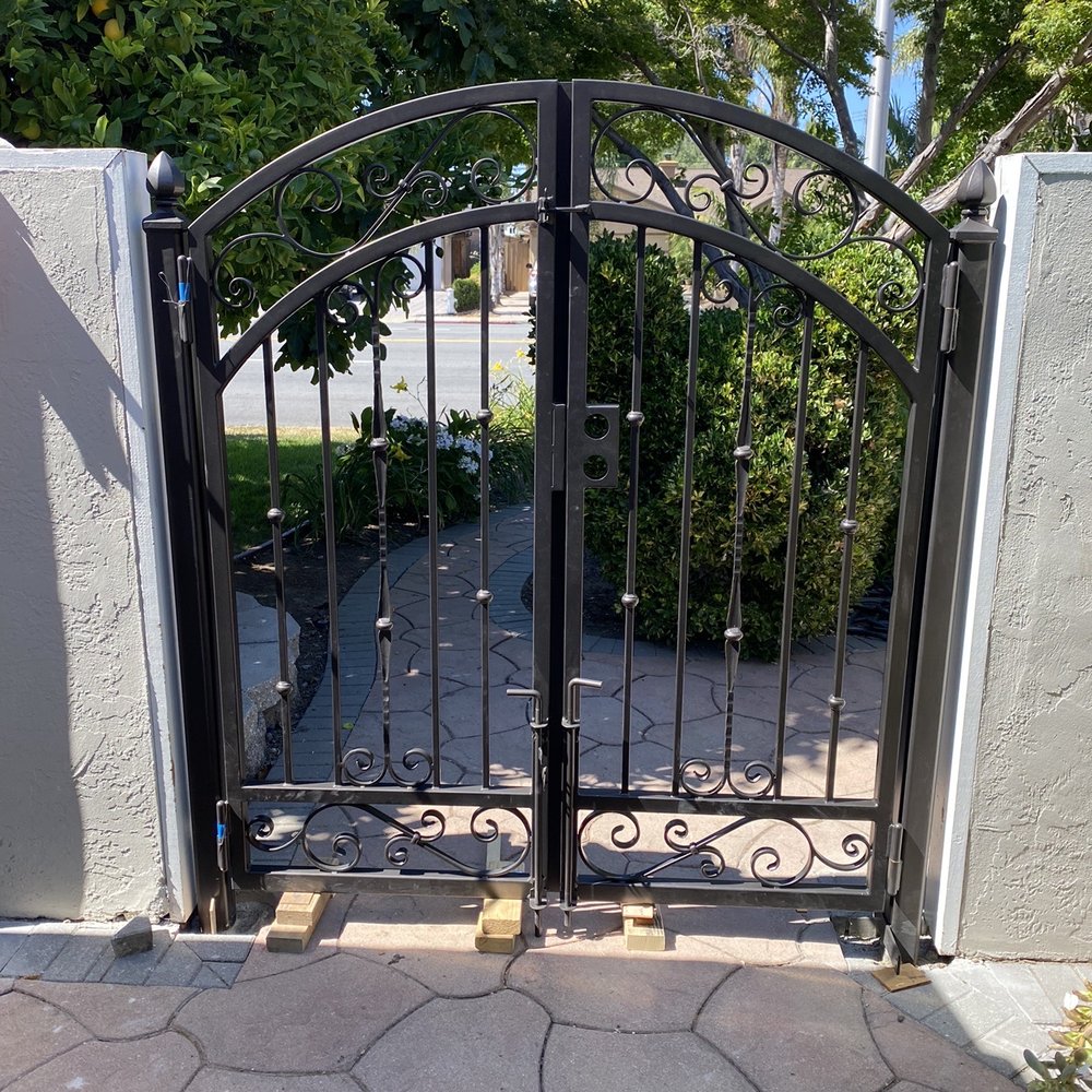Brian's Welding - The concrete was still drying in this photo - Fences & Gates Near Me - San Jose, California