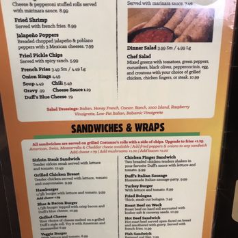 Duff's Famous Wings - Menu - American Near Me - Amherst, New York