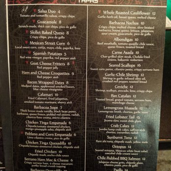 Bar.bacoa - Menu (3 of 4). Tapas. - Spanish Near Me - Atlanta, Georgia