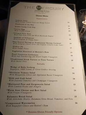 Menu photo 5 The Mercury Dallas, TX