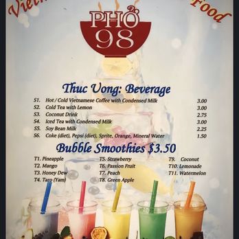 Pho 89 - T9. Coconut Bubble Smoothie is my favorite - Vietnamese Near Me - Laurel, Maryland