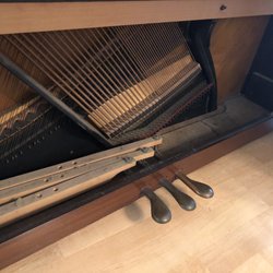 Frank Ierna Piano Service - 1948 piano - super dusty inside. Frank vacuumed and wiped off every speck of dust