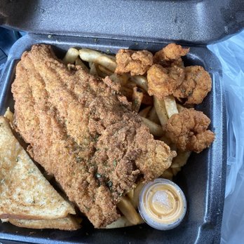 It's Nola Baaaby - Shrimp and fish platter $22 - Cajun/Creole Near Me - Jersey Village, Texas It's Nola Baaaby - Shrimp and fish platter $22 - Cajun/Creole Near Me - Jersey Village, Texas
