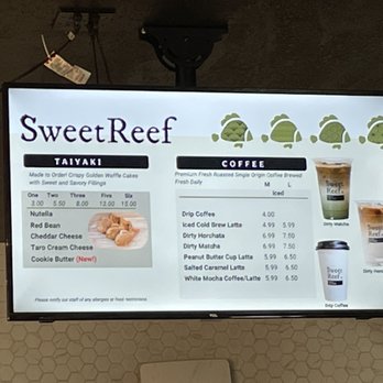 Sweet Reef - Menu - Coffee & Tea Near Me - Morro Bay, California Sweet Reef - Menu - Coffee & Tea Near Me - Morro Bay, California