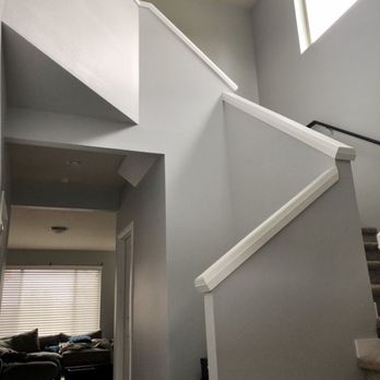 Cut & Roll Painting - a staircase in a home - Painters Near Me Cut & Roll Painting - a staircase in a home - Painters Near Me