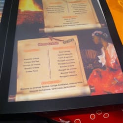 Restaurant des Îles - Menu