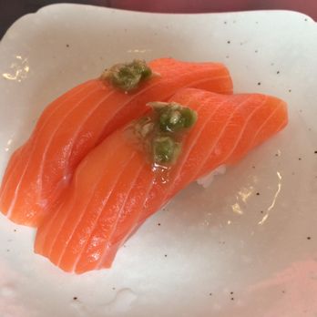 Sushi Kuchi - Salmon Nigiri - Love the fresh wasabi, hated the salmon itself. - Japanese Near Me - Carlsbad, California