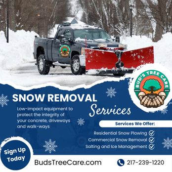 Bud's Tree Care - Buds Tree Care Snow Removal, residential - commercial snow removal champaign - urbana Illinois - Tree Services Near Me - Champaign, Illinois