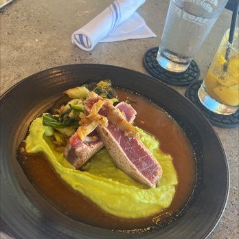 Monkeypod Kitchen - Ahi steak - New American Near Me - Lahaina, Hawaii Monkeypod Kitchen - Ahi steak - New American Near Me - Lahaina, Hawaii