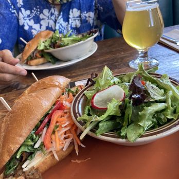 Canyon Club Brewery - Bulgogi sandwich and salad. - Breweries Near Me - Moraga, California