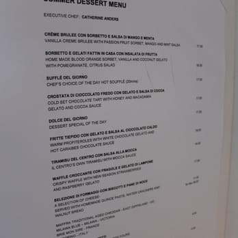 Il Centro Restaurant - Summer Dessert Menu - Italian Near Me - Brisbane, QLD