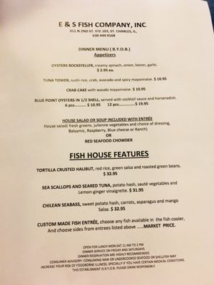 Menu photo 5 E & S Fish Company St. Charles, IL