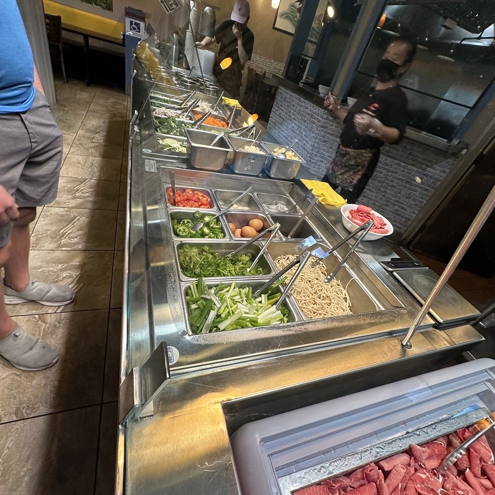 Mad Wolf Mongolian Barbecue - Food line very clean Covid safe customer doesn't touch or handle - Mongolian Near Me - Fullerton, California Mad Wolf Mongolian Barbecue - Food line very clean Covid safe customer doesn't touch or handle - Mongolian Near Me - Fullerton, California