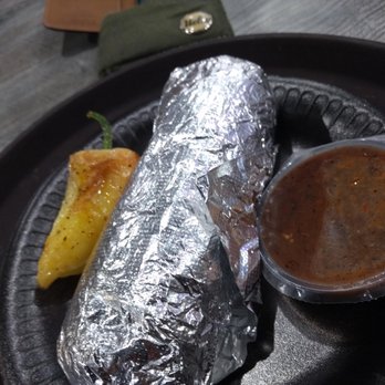 La Bufadora Baja Grill - Moderate portion sized veggie burrito with spicy red sauce and salted chili relleno. - Mexican Near Me - Montebello, California La Bufadora Baja Grill - Moderate portion sized veggie burrito with spicy red sauce and salted chili relleno. - Mexican Near Me - Montebello, California