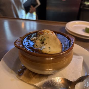 Teschner's Tavern - French Onion soup (really well made, not a cheese bomb overload) - Dive Bars Near Me - Richfield, Ohio