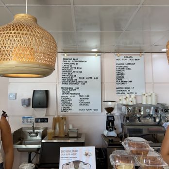 Coco Bloom Coffee - Inside counter with menu (July 2026). - Coffee & Tea Near Me - Dana Point, California Coco Bloom Coffee - Inside counter with menu (July 2026). - Coffee & Tea Near Me - Dana Point, California
