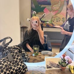 Honeycomb Salon - My hair after being bleach and toned by bella.