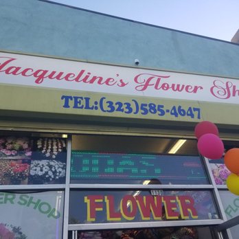 Jaquelines Flowers - Outside Sign on Manchester. - Florists Near Me - Los Angeles, California