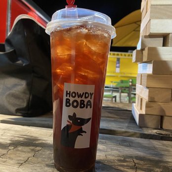 Howdy Boba - Strawberry Tea (Some Pulp) w/boba - Bubble Tea Near Me - San Marcos, Texas Howdy Boba - Strawberry Tea (Some Pulp) w/boba - Bubble Tea Near Me - San Marcos, Texas