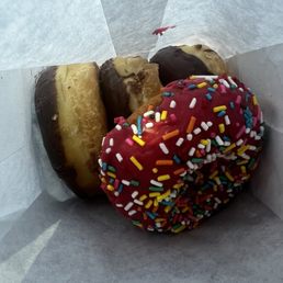 Chocolate donuts and cake donut. Yum