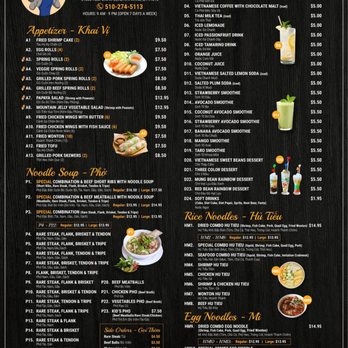 Pho & Grill - Menu - Vietnamese Near Me - Hayward, California