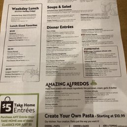 Updated menu Updated menu