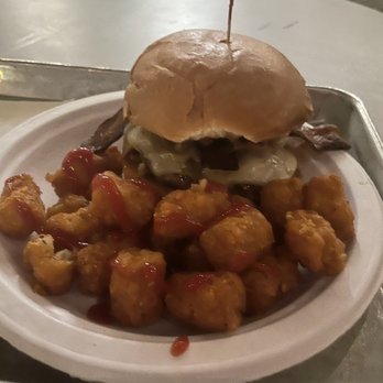 Graze 1910 - Tasteless burger with cold tater tops - Breakfast & Brunch Near Me - Tampa, Florida Graze 1910 - Tasteless burger with cold tater tops - Breakfast & Brunch Near Me - Tampa, Florida