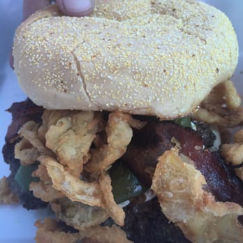 The Junction - El Diablo burger, $7.99 (no sides/drink). Good flavors - Burgers Near Me - Heber City, Utah
