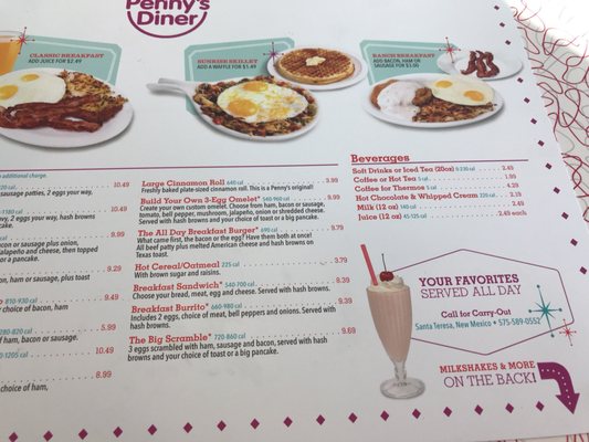 Menu photo 4 Penny's Diner Santa Teresa, NM