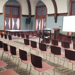 Albright Memorial Library - Henkelman Room, second floor of the Library. Can be used for public and private meetings and conferences.
