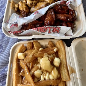 St. Louis Bar & Grill - Double order of wings and upgraded fries to a poutine - Chicken Wings Near Me - Markham, Ontario St. Louis Bar & Grill - Double order of wings and upgraded fries to a poutine - Chicken Wings Near Me - Markham, Ontario