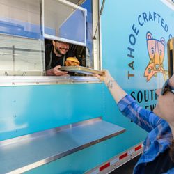 South Lake Brewing Company - Getting a sandwich from South Lake Brewing Company's food truck