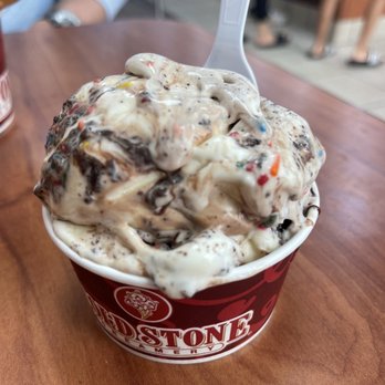 Cold Stone Creamery - Birthday cake ice cream with brownie, sprinkles, and fudge. - Ice Cream & Frozen Yogurt Near Me - Altamonte Springs, Florida