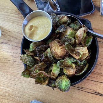 Camp Outpost - Crispy Brussels Sprouts with honey mustard - New American Near Me - San Antonio, Texas