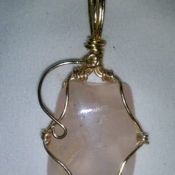 Crystal Meadow Rocks - Rose Quartz Wire Wrapped Pendant $25.00 - Hobby Shops Near Me - Mount Ida, Arkansas Crystal Meadow Rocks - Rose Quartz Wire Wrapped Pendant $25.00 - Hobby Shops Near Me - Mount Ida, Arkansas