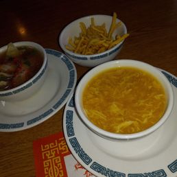 Won ton and egg drop soup