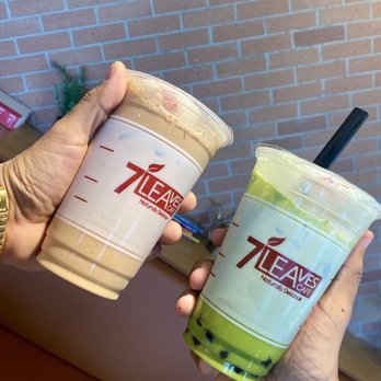 7 Leaves Cafe - Thai tea. Green Thai tea. Both good!! - Coffee & Tea Near Me - Covina, California
